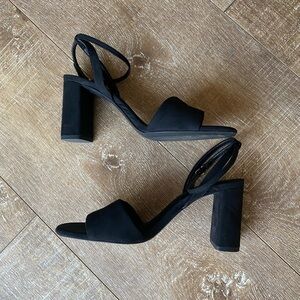 Zara Suede Black Heels, Women’s 7.5,